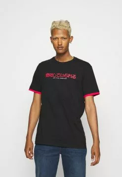 YOURTURN Unisex T-shirt Con Stampa - Black