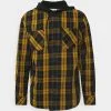 YOURTURN UNISEX CHECK WITH HOOD - Camicia - Black/yellow