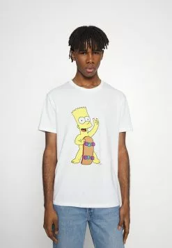 YOURTURN BART SKATE UNISEX TEE - T-shirt Con Stampa - White