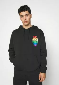 YOURTURN RAINBOW HEART HOODIE PRIDE UNISEX - Felpa Con Cappuccio - Black -Sconto YOURTURN in Italia 14f6135545d642219636f1cb2d46e3e5
