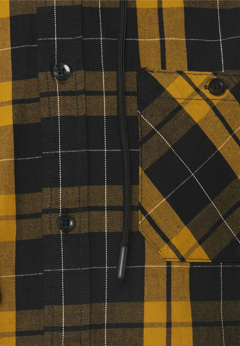 YOURTURN UNISEX CHECK WITH HOOD - Camicia - Black/yellow 5 YOURTURN UNISEX CHECK WITH HOOD - Camicia - Black/yellow - immagine 3