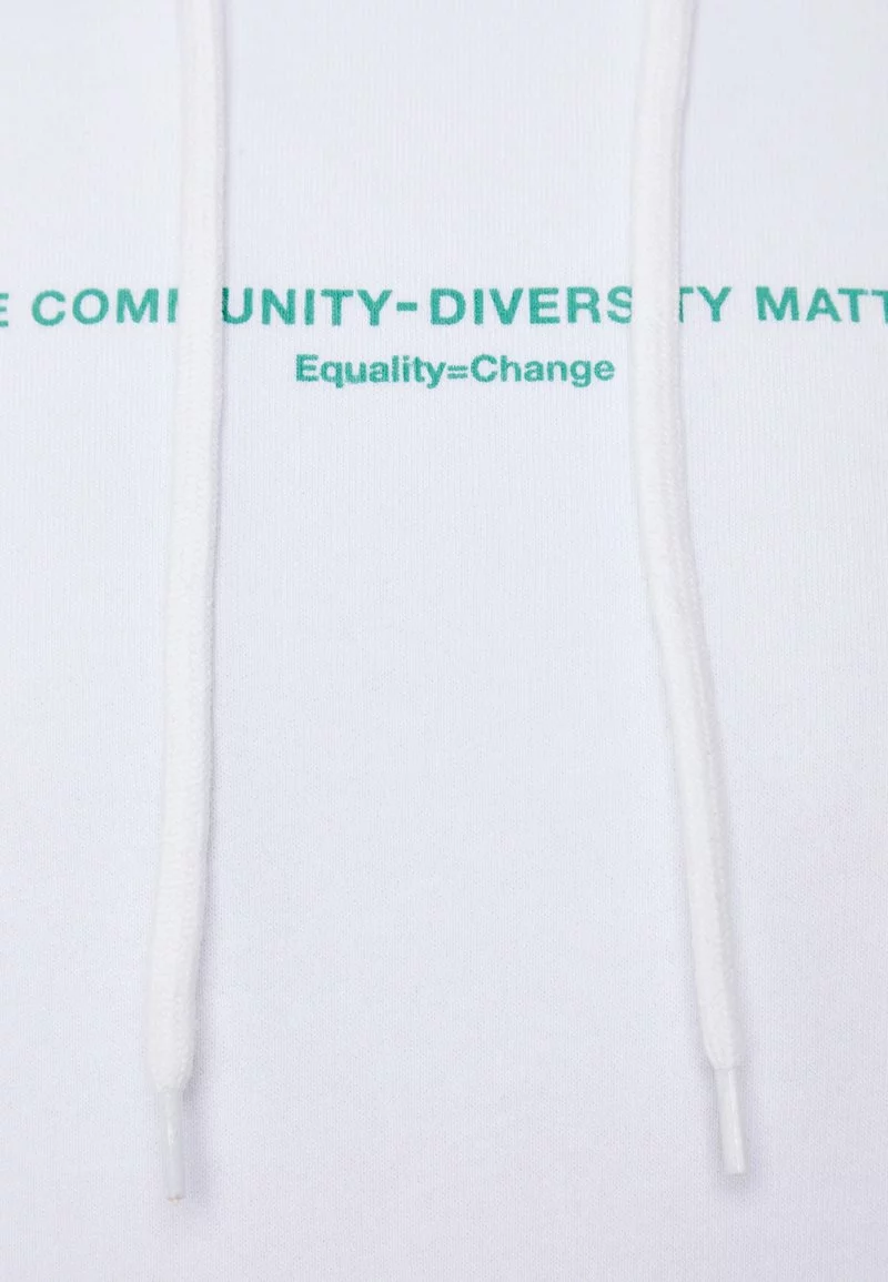 YOURTURN UNISEX - Felpa Con Cappuccio - White 9 YOURTURN UNISEX - Felpa Con Cappuccio - White - immagine 7