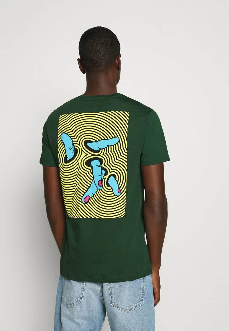 YOURTURN T-shirt Con Stampa - Dark Green, Unisex 5 YOURTURN T-shirt Con Stampa - Dark Green, Unisex - immagine 3