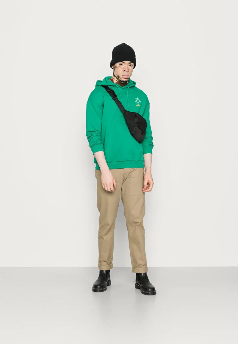 YOURTURN FLOWERS HOODIE UNISEX - Felpa Con Cappuccio - Green 4 YOURTURN FLOWERS HOODIE UNISEX - Felpa Con Cappuccio - Green - immagine 2