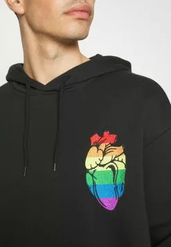 YOURTURN RAINBOW HEART HOODIE PRIDE UNISEX - Felpa Con Cappuccio - Black -Sconto YOURTURN in Italia 3060daa73e494da3a93c8f3c597dd7ae