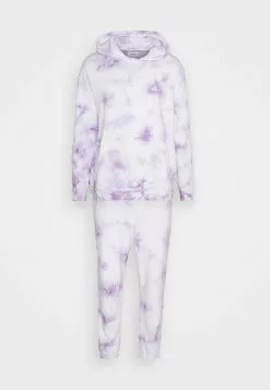 YOURTURN UNISEX SET - Felpa Con Cappuccio - Lilac/white