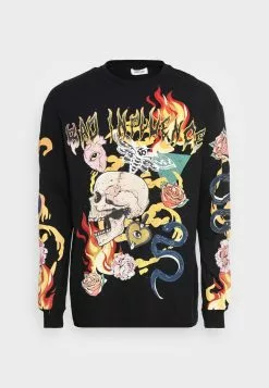 YOURTURN GRAPHIC SHIRT UNISEX - Maglietta A Manica Lunga - Black -Sconto YOURTURN in Italia 3bbd8a87ba404518817992921da4dfa4