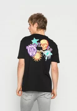 YOURTURN PATCH GRAPHIC T-SHIRT UNISEX - T-shirt Con Stampa - Black