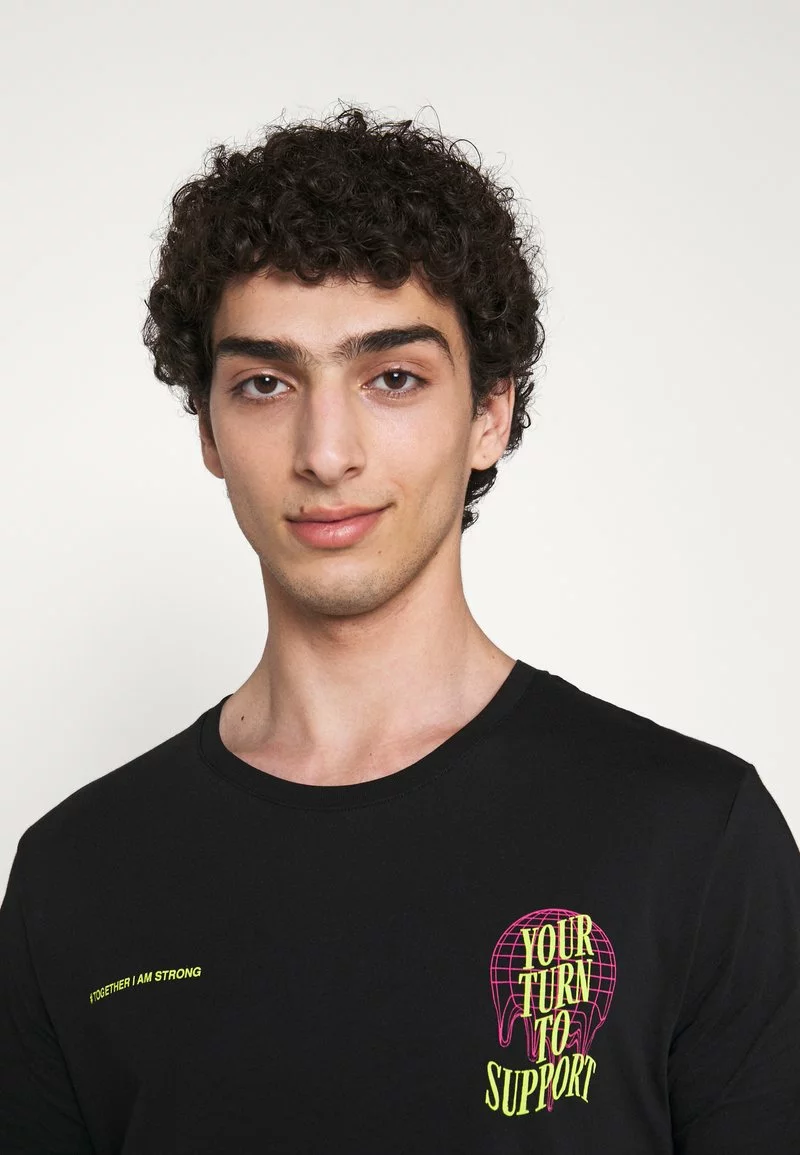 YOURTURN T-shirt Con Stampa - Black, Unisex 6 YOURTURN T-shirt Con Stampa - Black, Unisex - immagine 4