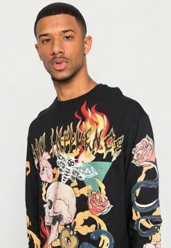 YOURTURN GRAPHIC SHIRT UNISEX - Maglietta A Manica Lunga - Black -Sconto YOURTURN in Italia 60d5c2955f724596925d4c07b7c010d8