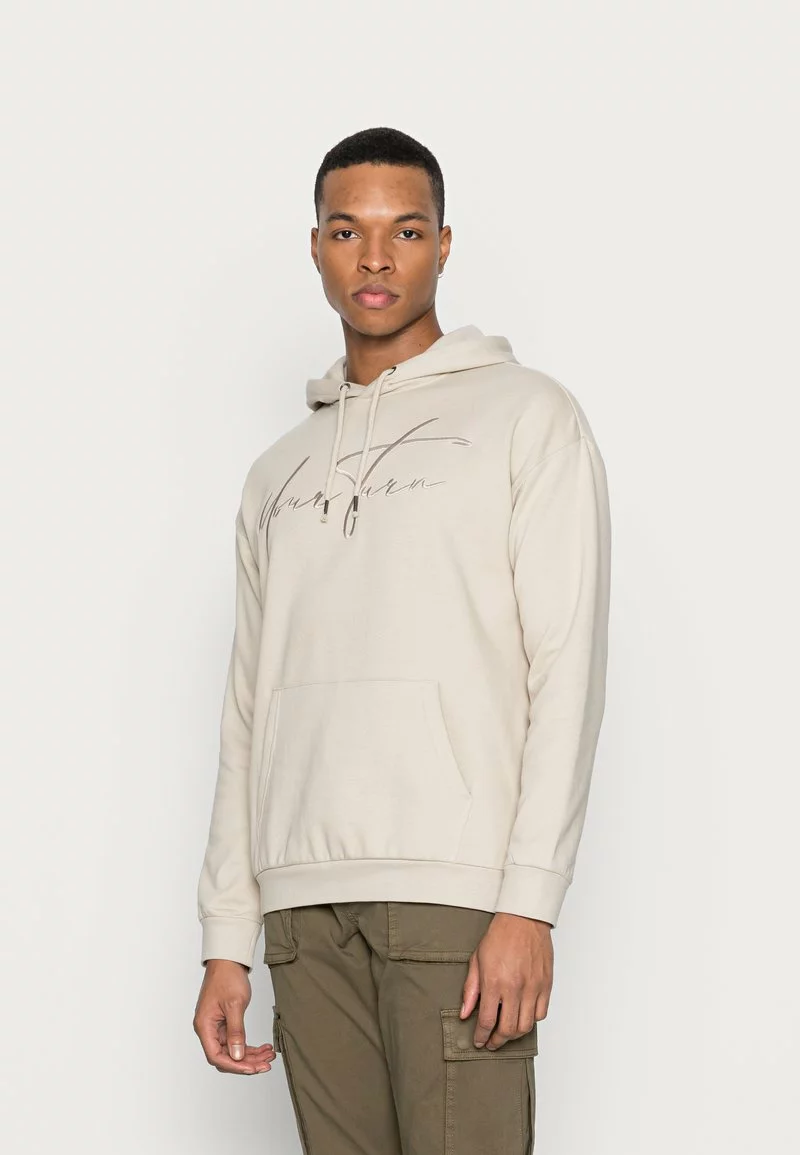 YOURTURN BOLD BRANDING HOODIE UNISEX - Felpa Con Cappuccio - Beige 3 YOURTURN BOLD BRANDING HOODIE UNISEX - Felpa Con Cappuccio - Beige