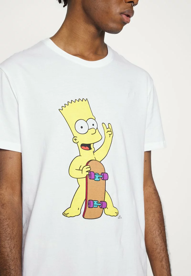 YOURTURN BART SKATE UNISEX TEE - T-shirt Con Stampa - White 8 YOURTURN BART SKATE UNISEX TEE - T-shirt Con Stampa - White - immagine 6