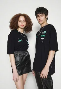 YOURTURN GRAPHIC TEE UNISEX - T-shirt Con Stampa - Black