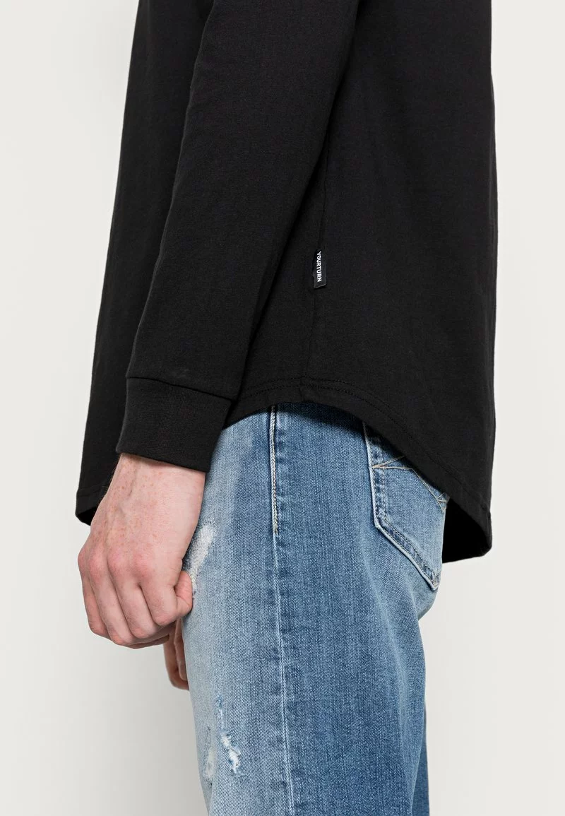 YOURTURN Maglietta A Manica Lunga - Black, Unisex 7 YOURTURN Maglietta A Manica Lunga - Black, Unisex - immagine 5