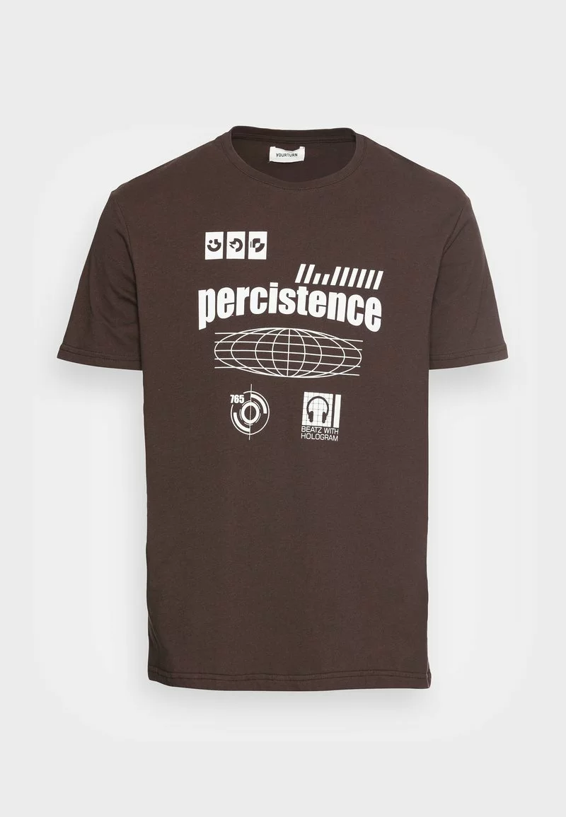 YOURTURN PERCISTENCE GRAPHIC T-SHIRT UNISEX - T-shirt Con Stampa - Brown 6 YOURTURN PERCISTENCE GRAPHIC T-SHIRT UNISEX - T-shirt Con Stampa - Brown - immagine 4