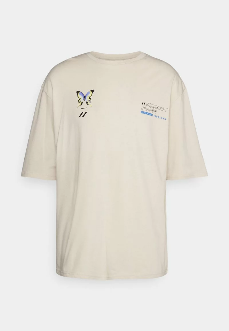 YOURTURN Unisex GRAPHIC TEE WINCENT WEISS BUTTERFLY TEE - T-shirt Con Stampa - Stone 4 YOURTURN Unisex GRAPHIC TEE WINCENT WEISS BUTTERFLY TEE - T-shirt Con Stampa - Stone - immagine 2