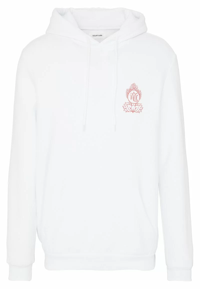 YOURTURN Felpa Con Cappuccio - White, Unisex 8 YOURTURN Felpa Con Cappuccio - White, Unisex - immagine 6