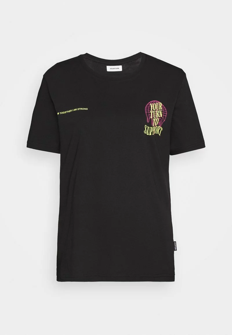 YOURTURN T-shirt Con Stampa - Black, Unisex 13 YOURTURN T-shirt Con Stampa - Black, Unisex - immagine 11