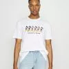 YOURTURN CURRENT MOOD TEE UNISEX - T-shirt Con Stampa - White