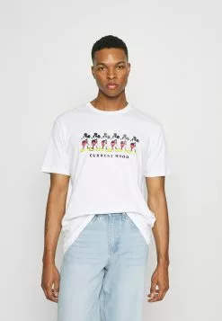 YOURTURN CURRENT MOOD TEE UNISEX - T-shirt Con Stampa - White