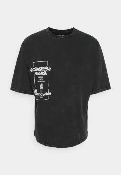 YOURTURN PRINT WASH UNISEX - T-shirt Con Stampa - Black