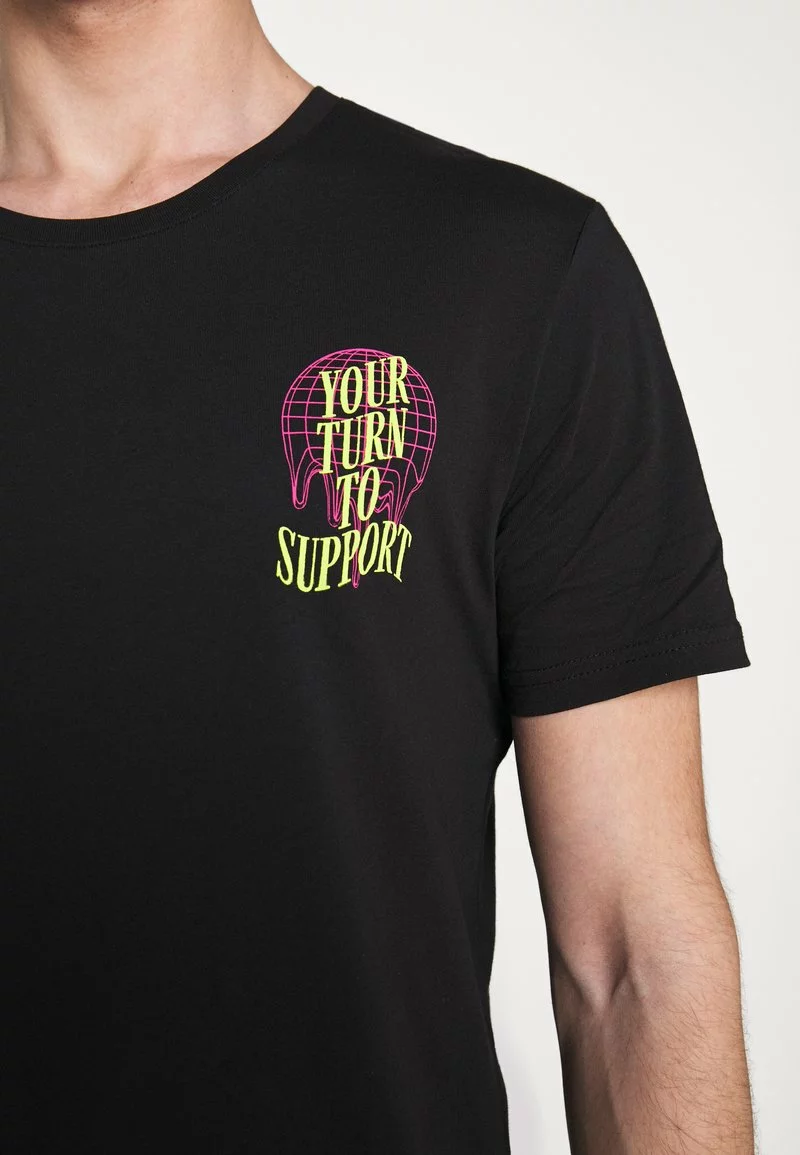 YOURTURN T-shirt Con Stampa - Black, Unisex 14 YOURTURN T-shirt Con Stampa - Black, Unisex - immagine 12