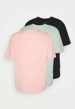 YOURTURN 3 PACK UNISEX - T-shirt Basic - Black/pink/green