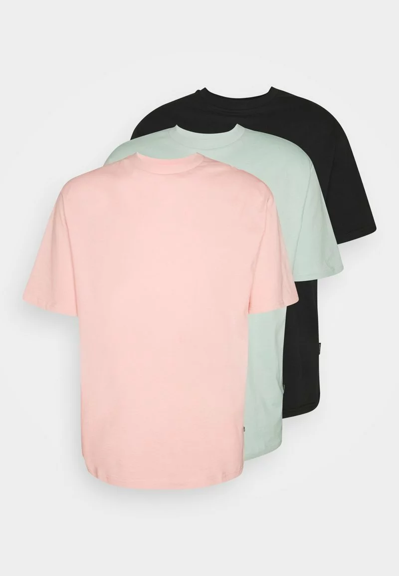 YOURTURN 3 PACK UNISEX - T-shirt Basic - Black/pink/green 3 YOURTURN 3 PACK UNISEX - T-shirt Basic - Black/pink/green