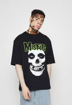 YOURTURN MISFIT SKULL UNISEX - T-shirt Con Stampa - Black