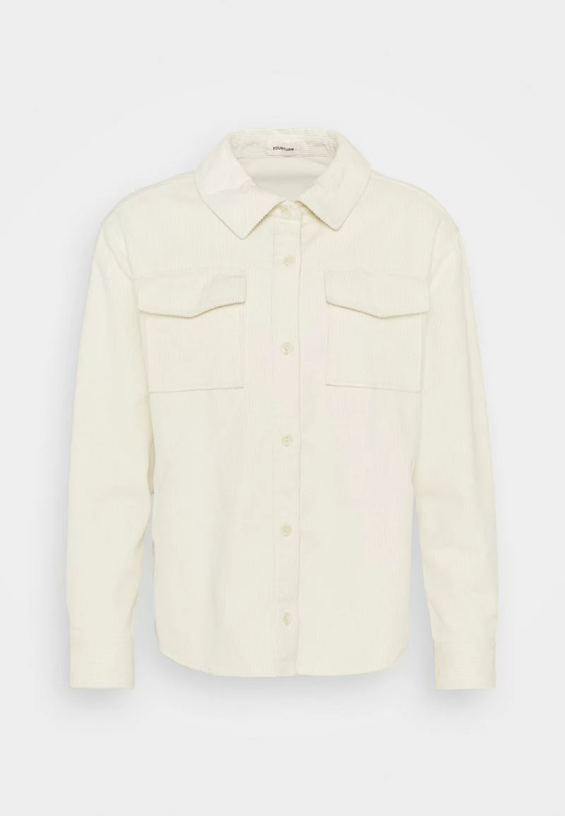 YOURTURN CORDUROY OVERSHIRT UNISEX - Giacca Leggera - Off-white 6 YOURTURN CORDUROY OVERSHIRT UNISEX - Giacca Leggera - Off-white - immagine 4