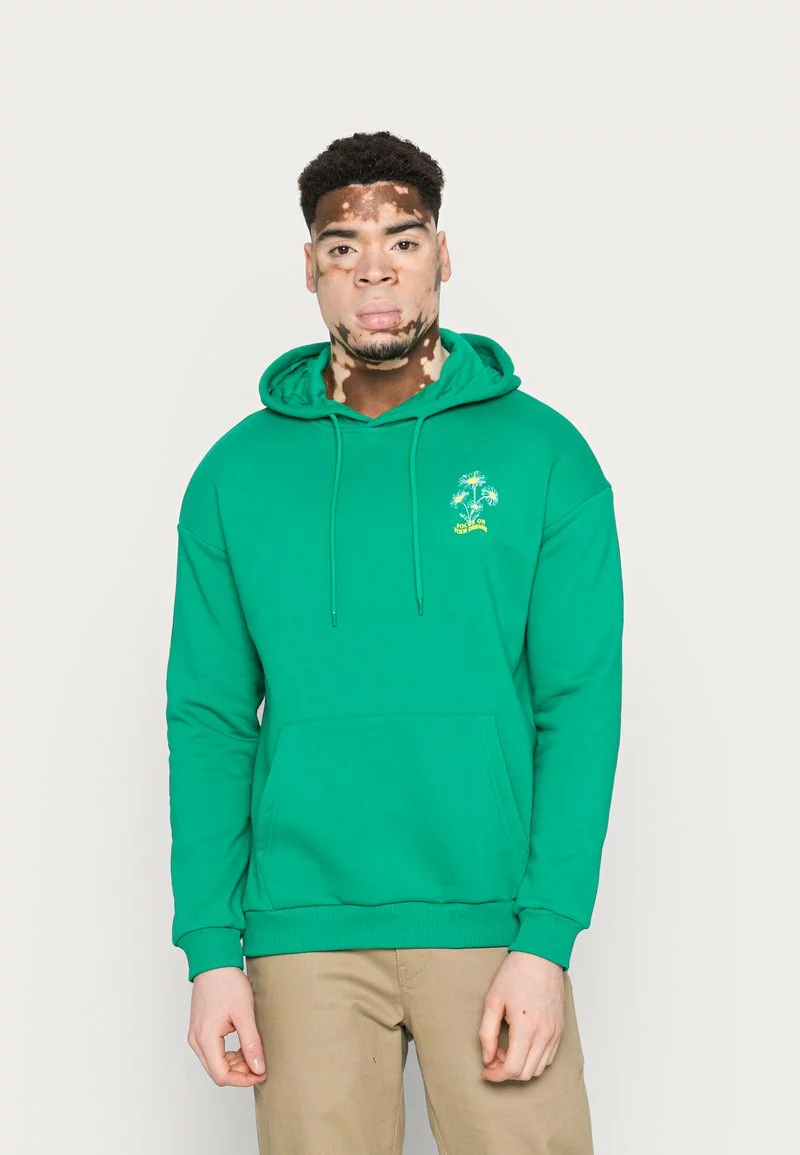 YOURTURN FLOWERS HOODIE UNISEX - Felpa Con Cappuccio - Green 3 YOURTURN FLOWERS HOODIE UNISEX - Felpa Con Cappuccio - Green