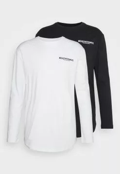 YOURTURN 2 PACK UNISEX - Maglietta A Manica Lunga - Black/white