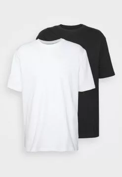 YOURTURN 2 PACK UNISEX - T-shirt Basic - Black/white