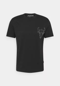 YOURTURN STAR SIGN LOGO UNISEX - T-shirt Con Stampa - Black