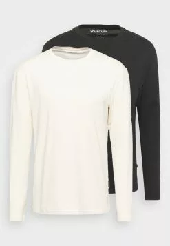YOURTURN 2 PACK UNISEX - Maglietta A Manica Lunga - Black/off White -Sconto YOURTURN in Italia b889682e7e674a098bf1fe1fcfe3bbd3