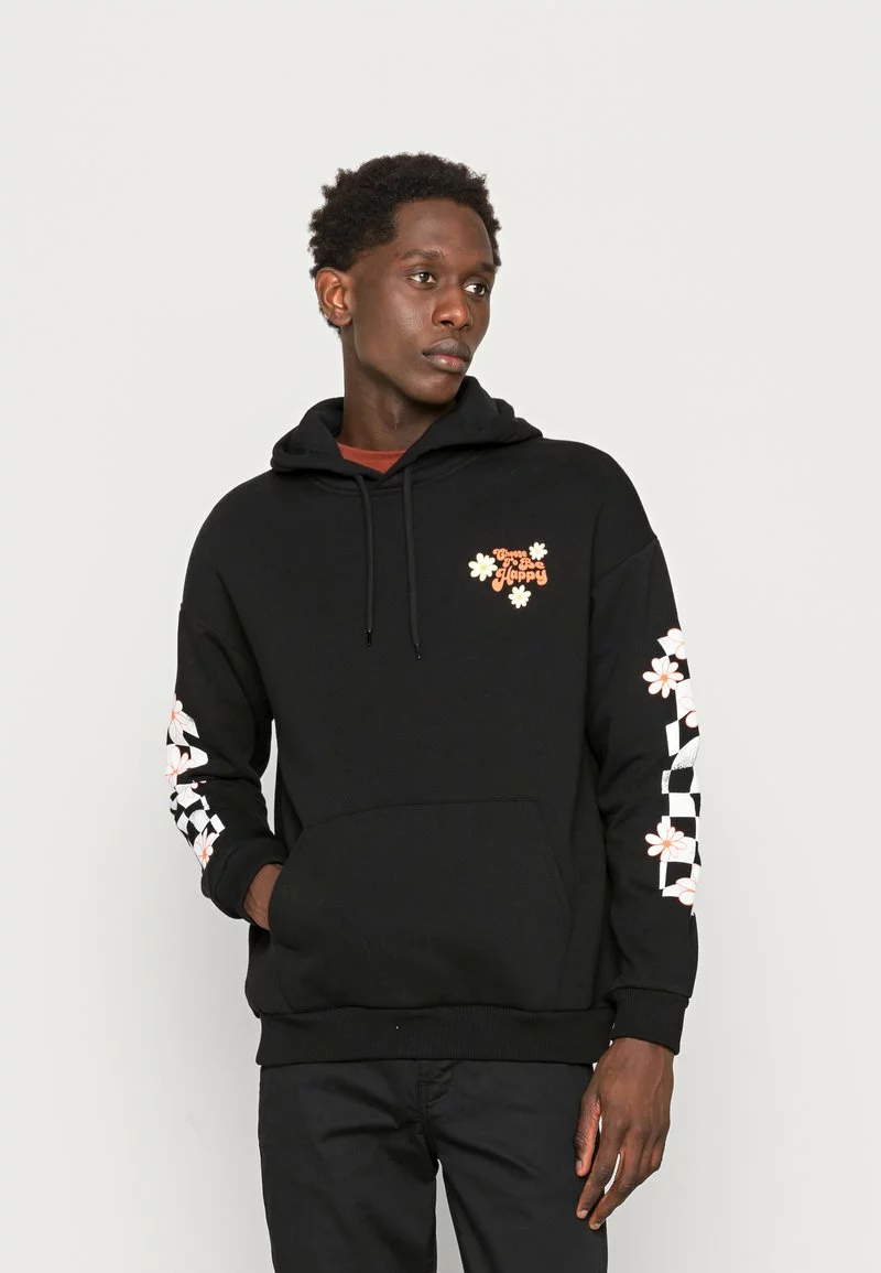 YOURTURN HAPPY HOODIE UNISEX - Felpa Con Cappuccio - Black 5 YOURTURN HAPPY HOODIE UNISEX - Felpa Con Cappuccio - Black - immagine 3