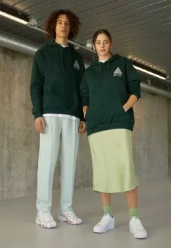 YOURTURN WINCENT WEISS TRIANGLE LOGO UNISEX - Felpa Con Cappuccio - Dark Green