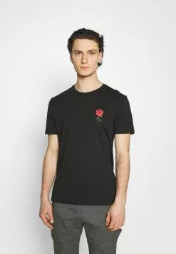 YOURTURN Unisex T-shirt Con Stampa - Black