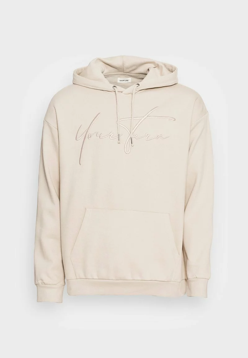 YOURTURN BOLD BRANDING HOODIE UNISEX - Felpa Con Cappuccio - Beige 6 YOURTURN BOLD BRANDING HOODIE UNISEX - Felpa Con Cappuccio - Beige - immagine 4