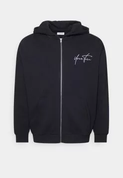 YOURTURN BIGCORE SCRIP JACKET - Felpa Con Zip - Black, Unisex