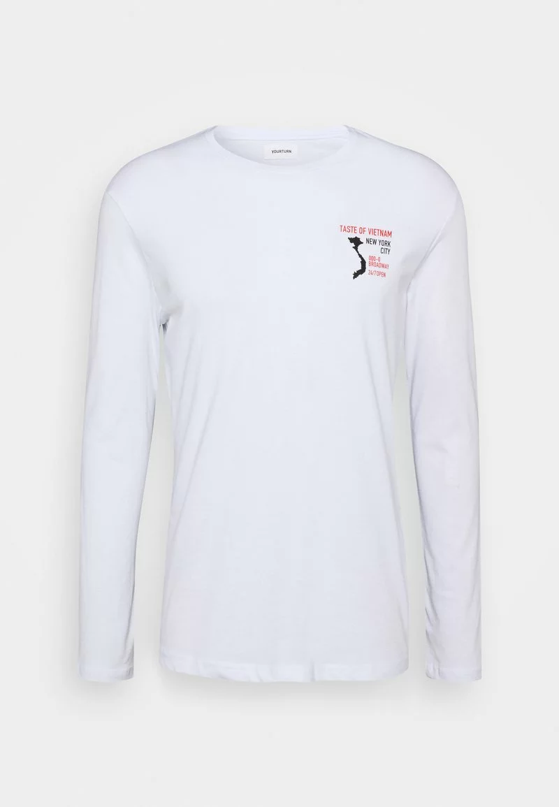 YOURTURN Maglietta A Manica Lunga - White, Unisex 7 YOURTURN Maglietta A Manica Lunga - White, Unisex - immagine 5