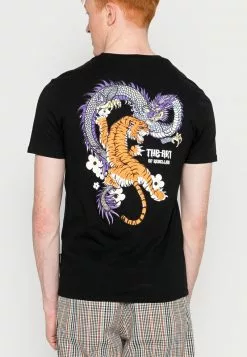 YOURTURN DRAGON TIGER TEE - T-shirt Con Stampa - Black, Unisex